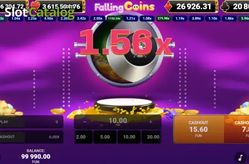 Скрин2. Falling Coins слот