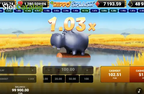 Скрин2. Hippo Splash (Amusnet) слот