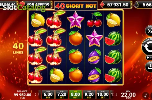 Скрин3. 40 Glossy Hot слот