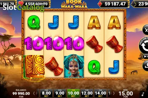 Скрин3. Book of Waka Waka слот