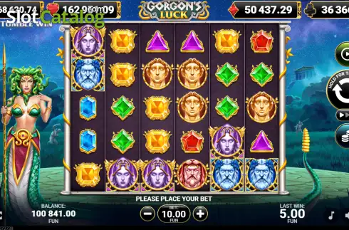 Скрин2. Gorgon's Luck слот
