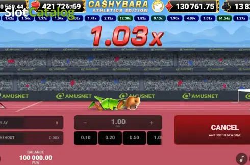 Скрин2. Cashybara Athletics Edition слот