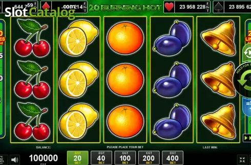 Скрин2. 20 Burning Hot слот