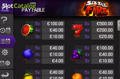 Скрин8. Sizzle Fire слот
