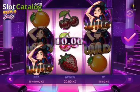 Скрин3. Respin Lady слот
