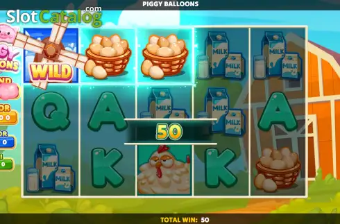 Скрин3. Piggy Balloons слот
