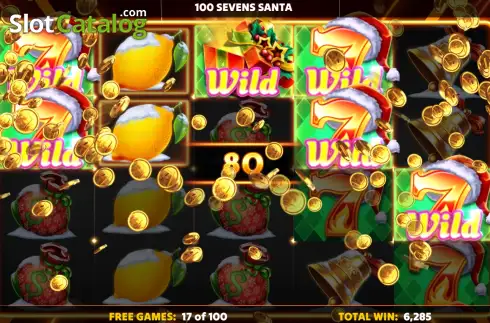 Скрин3. 100 Sevens Santa слот