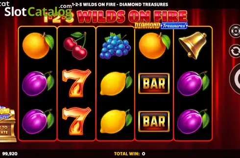 Скрин2. 1-2-3 Wilds on Fire Diamond Treasures слот