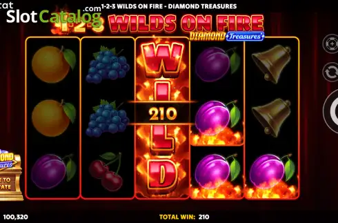 Скрин3. 1-2-3 Wilds on Fire Diamond Treasures слот