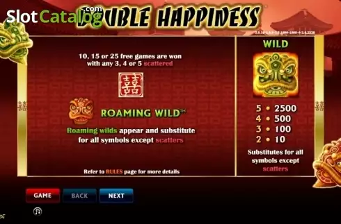 Скрин2. Double Happiness (Aristocrat) слот