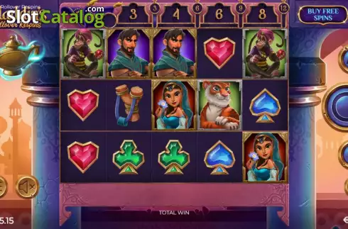 Скрин2. Aladdin's Rollover Respins слот