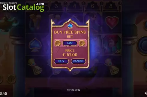 Скрин3. Aladdin's Rollover Respins слот