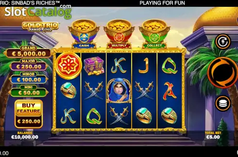 Скрин4. Gold Trio: Sinbad's Riches слот