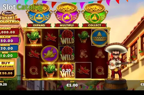 Скрин3. Gold Trio: Mariachi Bonanza слот