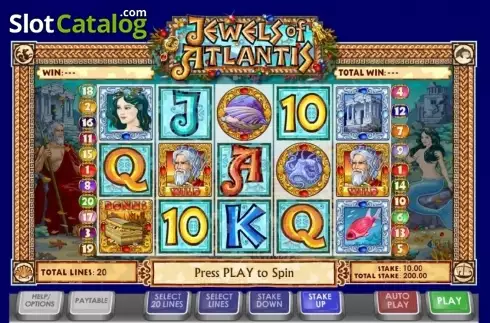 Скрин4. Jewels of Atlantis слот