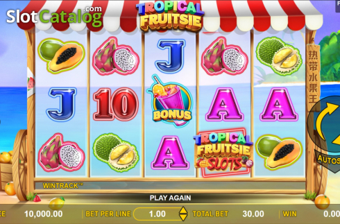 Скрин2. Tropical Fruitsie Slots слот