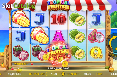 Скрин3. Tropical Fruitsie Slots слот