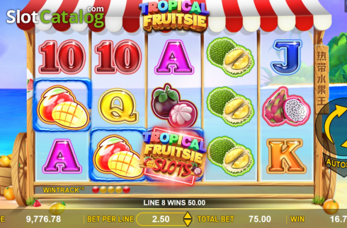 Скрин4. Tropical Fruitsie Slots слот