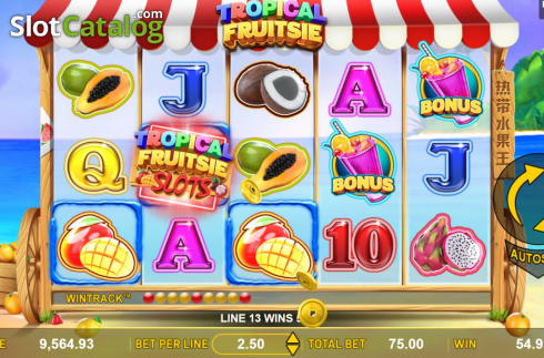 Скрин5. Tropical Fruitsie Slots слот