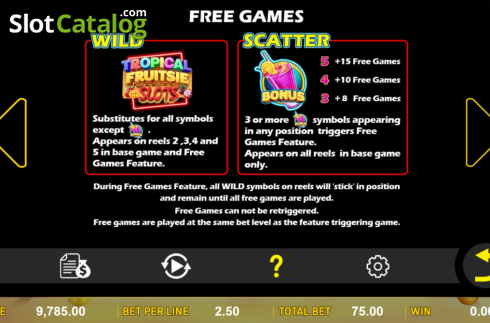 Скрин8. Tropical Fruitsie Slots слот