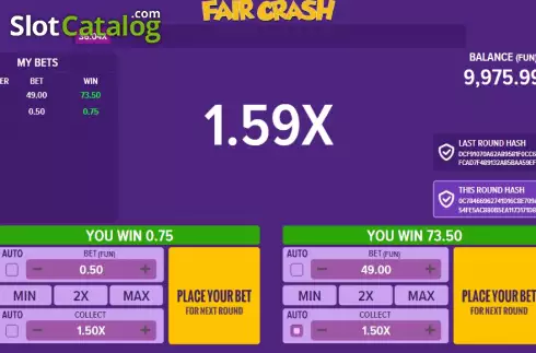 Скрин3. Fair Crash слот