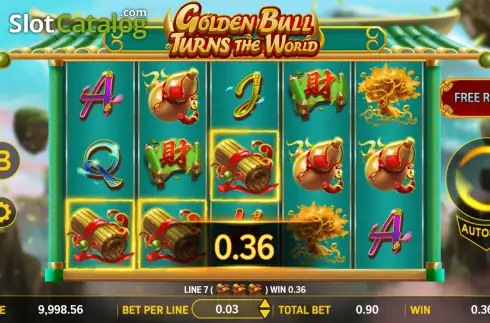 Скрин3. Golden Bull Turns the World слот