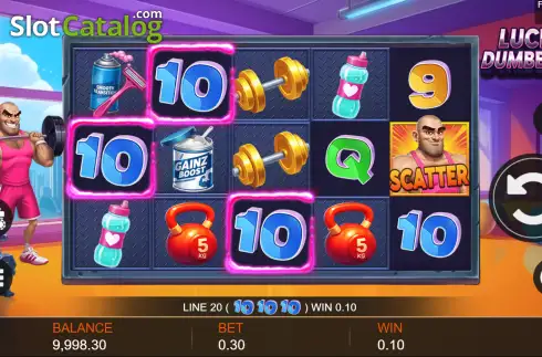 Скрин3. Lucky Dumbbells слот