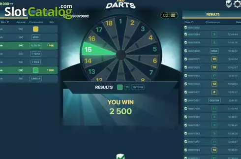 Скрин3. Darts (Atlas-V) слот