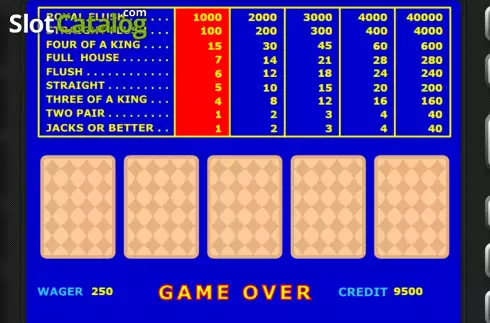 Скрин2. Video Poker (Atlas-V) слот