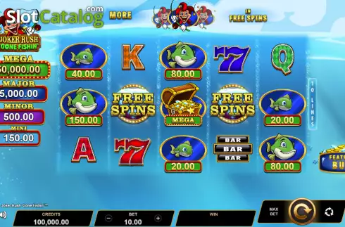 Скрин2. Joker Rush Gone Fishin' слот