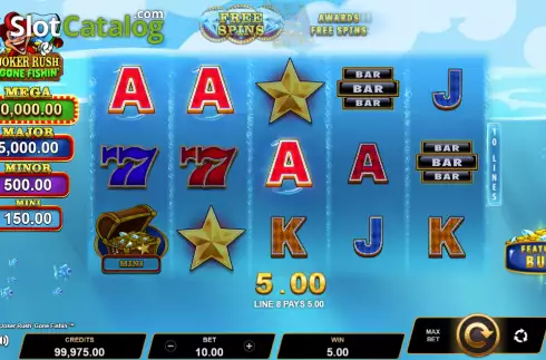 Скрин3. Joker Rush Gone Fishin' слот
