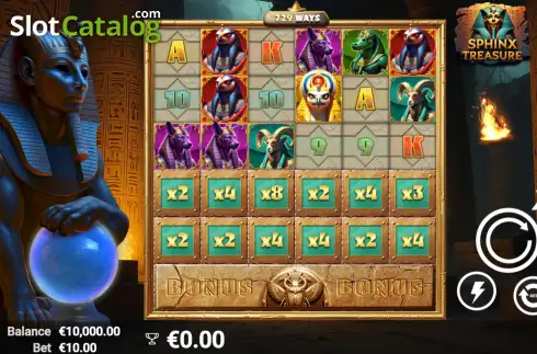 Скрин2. Sphinx Treasure	(AvatarUX Studios) слот