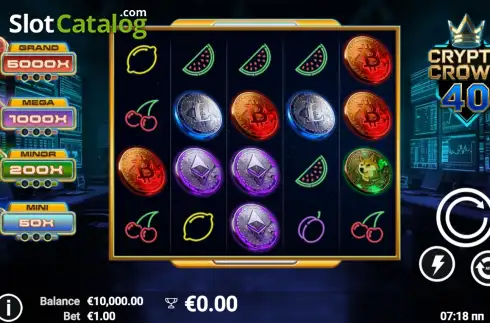 Скрин2. Crypto Crown 40 слот