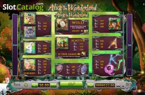 Скрин2. Alice in Wonderland (BF games) слот