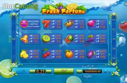 Скрин2. Fresh Fortune слот