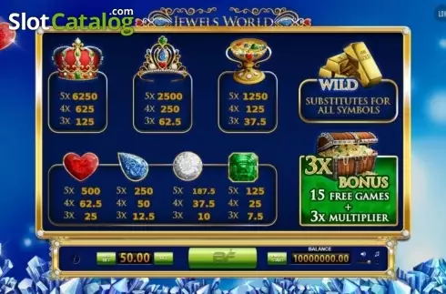 Скрин2. Jewels World слот