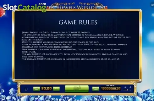 Скрин3. Jewels World слот