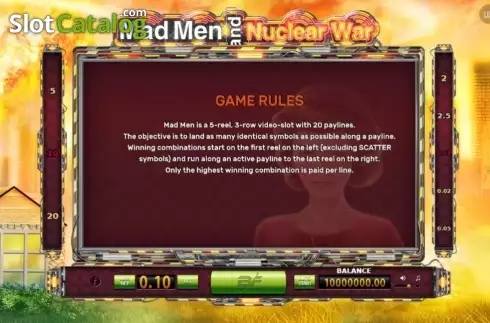 Скрин3. Mad Men and Nuclear War слот