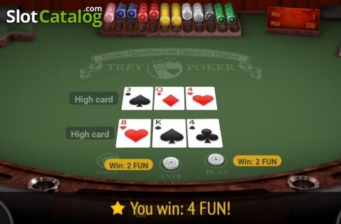 Скрин4. Trey Poker (BGaming) слот