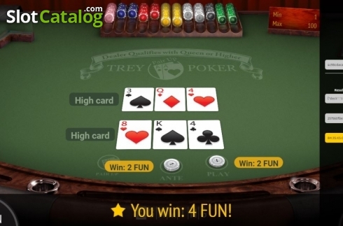 Скрин5. Trey Poker (BGaming) слот