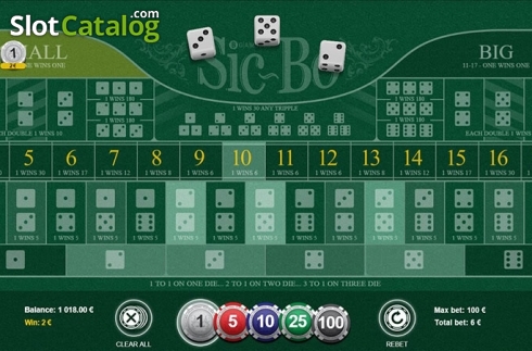 Скрин2. Sic Bo (BGaming) слот