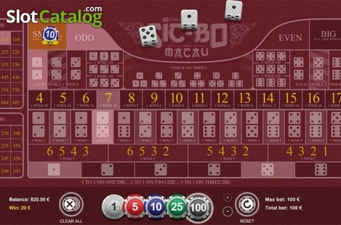 Скрин2. Sic Bo Macau слот