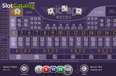 Скрин3. Sic Bo Macau слот
