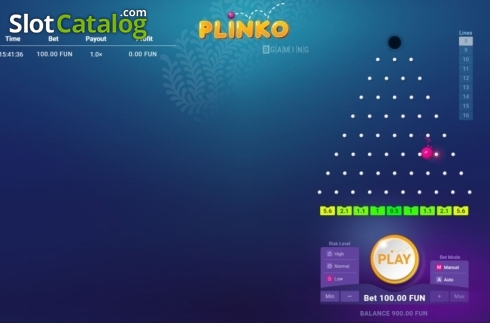 Скрин2. Plinko (BGAMING) слот