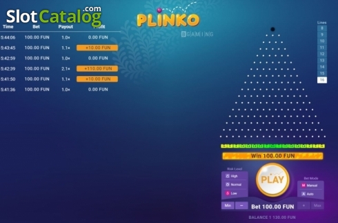 Скрин5. Plinko (BGAMING) слот