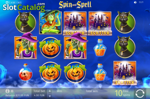 Скрин8. Spin and Spell слот