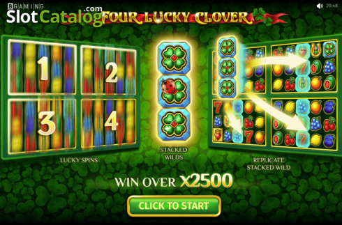 Скрин2. Four Lucky Clover слот
