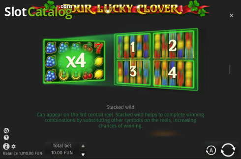 Скрин9. Four Lucky Clover слот
