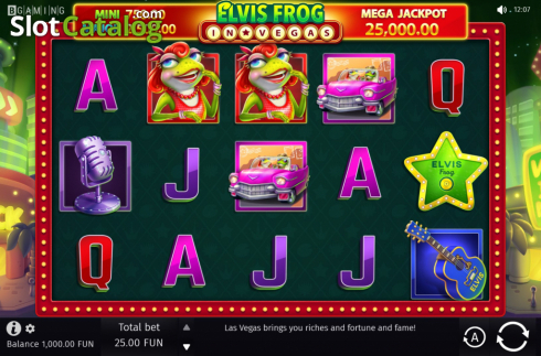 Скрин2. Elvis Frog in Vegas слот