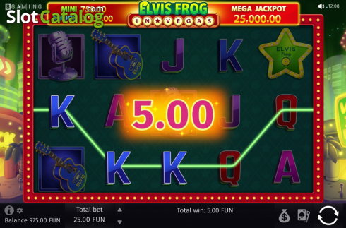 Скрин3. Elvis Frog in Vegas слот